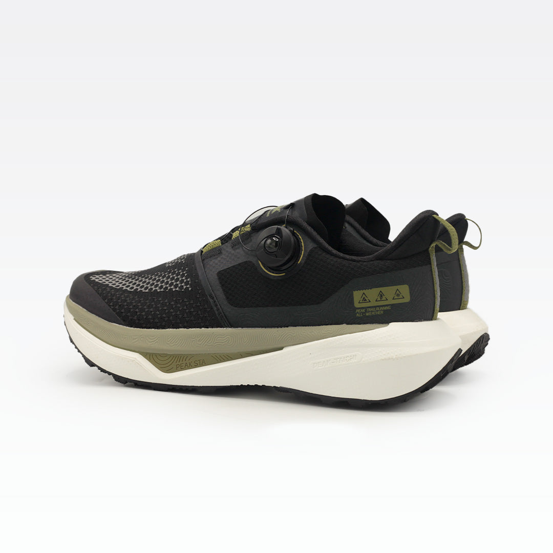 Peak Taichi Trail Running Shoes Black/Chrome Green