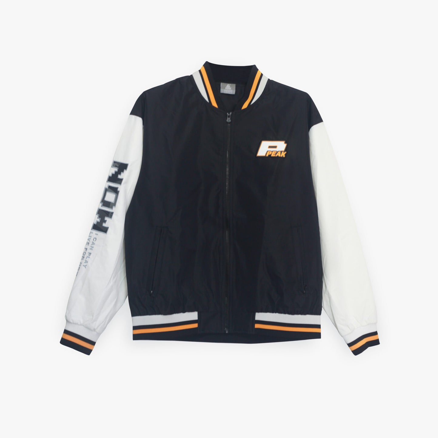 Peak Woven Baseball Jacket Black
