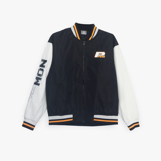 Peak Woven Baseball Jacket Black