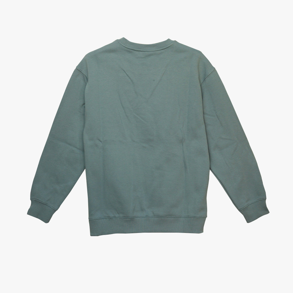 Peak Round Neck Fleece Sweater Blue